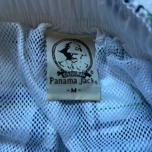 Panama Jack Blue and White Swim Trunks with Adjustable Waistband - Picture 2 of 5